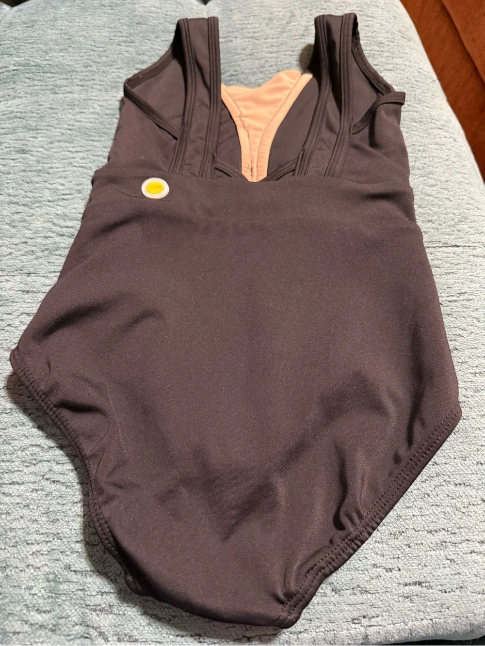 Tiger Friday Girls Black Dance Leotard with Nude Lining - Child Large